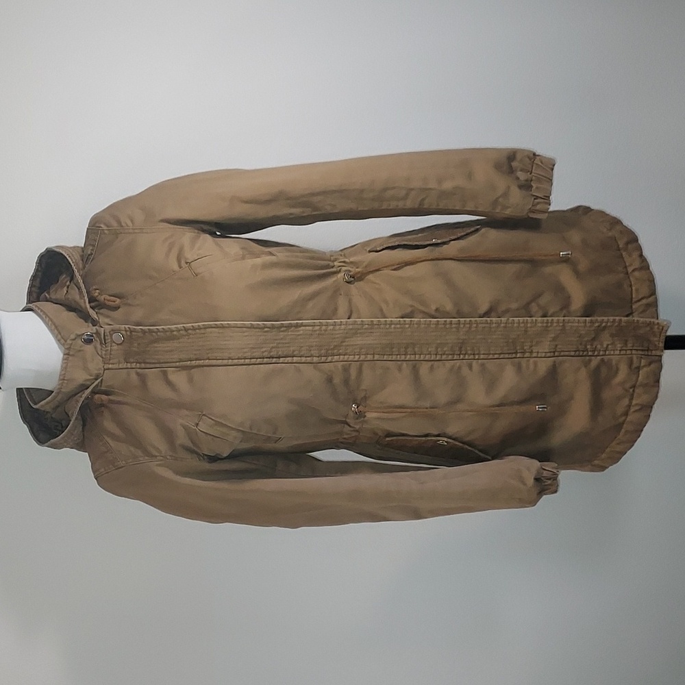 Divided H&M Brown Padded Cotton Hooded Parka Jacket Coat Size US 2 EU32